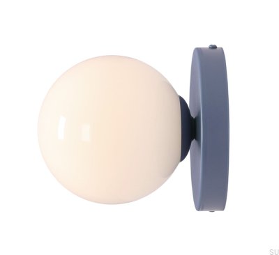 Ball II S Wandleuchte Metall Blau