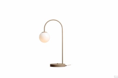 Una Schreibtischlampe Metall Beige