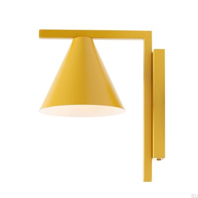 Form Wandleuchte aus Metall Senfgelb