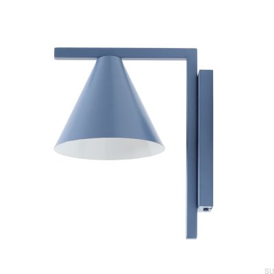 Form Metall Wandleuchte Blau