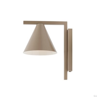 Form Wandleuchte aus Metall in Beige