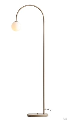 Una Stehleuchte Metall Beige