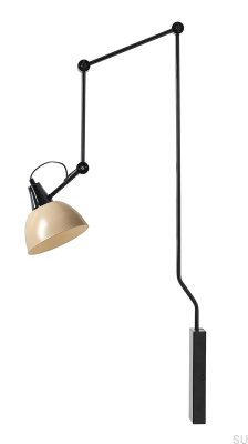 Aida Wandleuchte aus glänzendem Metall in Beige