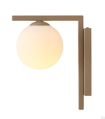 Wandleuchte Zac aus Metall in Beige