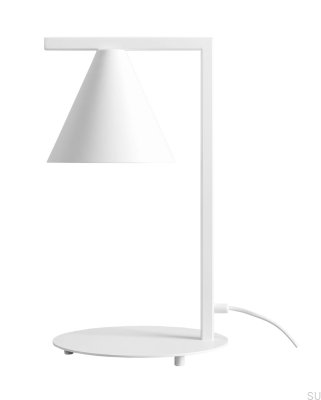 Schreibtischlampe Form Metall Weiß