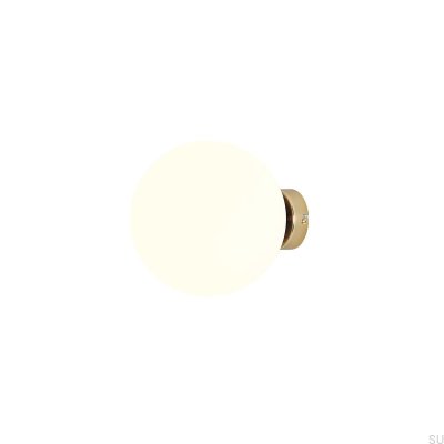 Ball M Wandleuchte aus Metall in Gold