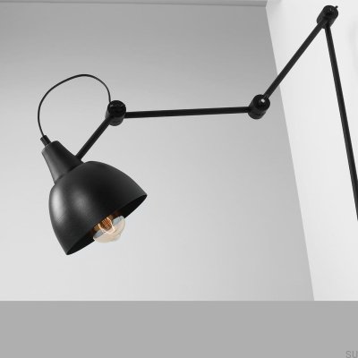 Aida Wandleuchte Mittel Metall Schwarz