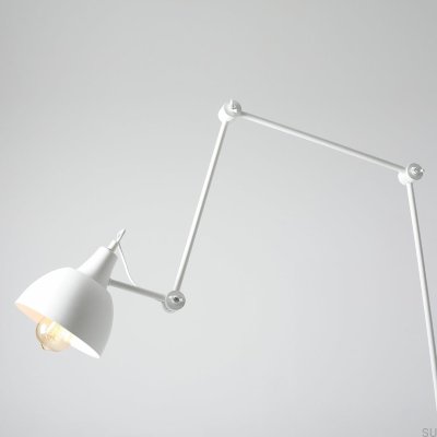 Aida Stehlampe aus Metall, Weiß