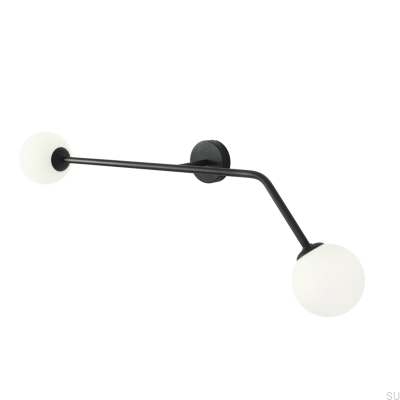 Pure Horizontal Wandleuchte Metall Schwarz