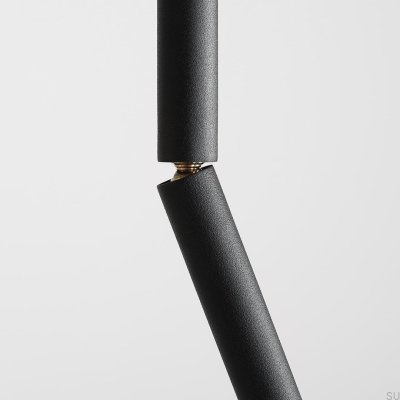 Stick All Long Deckenleuchte aus schwarzem Metall