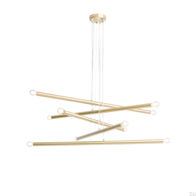 Tubo 10 Messing-Hängelampe