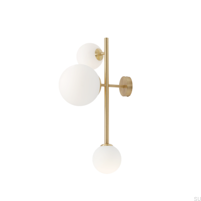 Dione 3 Wandleuchte Messing gebürstet