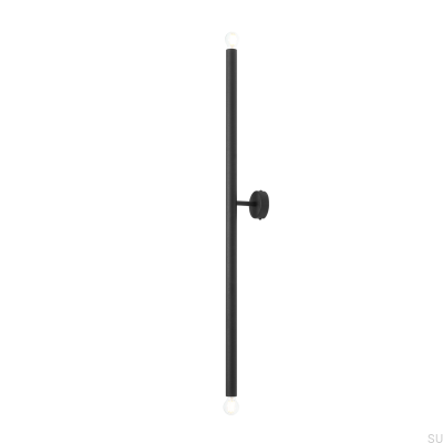 Tubo 2 L Wandleuchte Metall Schwarz