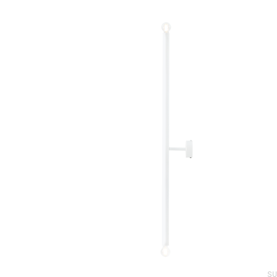 Tubo 2 L Metall-Wandleuchte Weiß