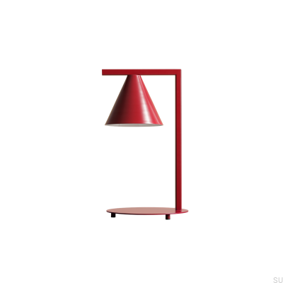 Schreibtischlampe Form Metall Burgund