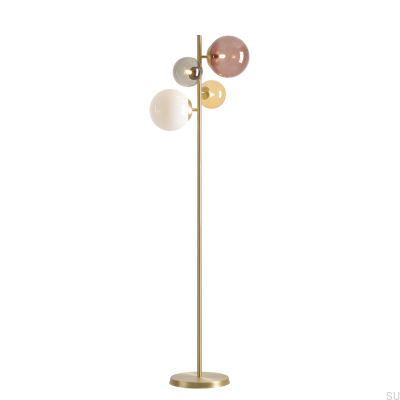 Bloom Mehrfarbige Stehlampe aus Messing