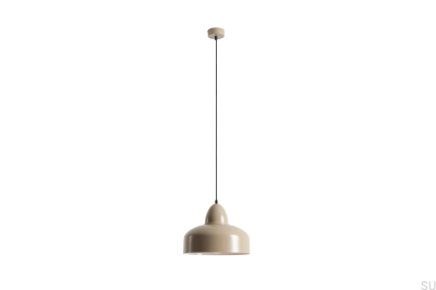 Hängelampe Como aus Metall in Beige