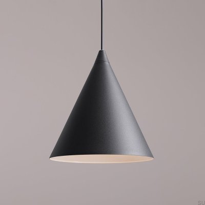 Form Hängelampe aus schwarzem Metall