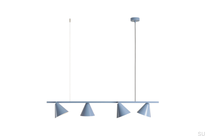 Hängelampe Form 4 Metall Blau