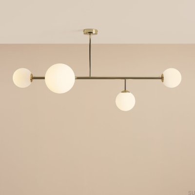 Deckenleuchte Dione 4 Metall Gold