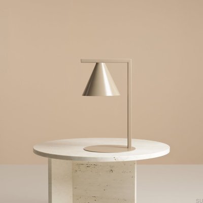 Schreibtischlampe Form Metall Beige