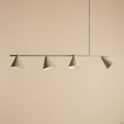Hängelampe Form 4 Metall Beige