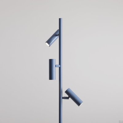 Trevo Metall-Stehlampe Blau