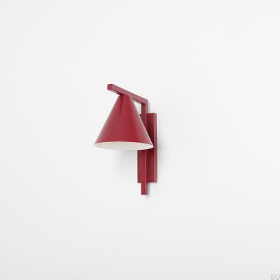 Wandleuchte Form Metall Burgund