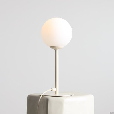 Pinne Schreibtischlampe aus Metall in Creme