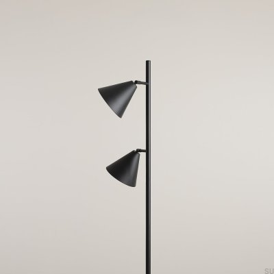 Stehleuchte Form 2 Metall Schwarz