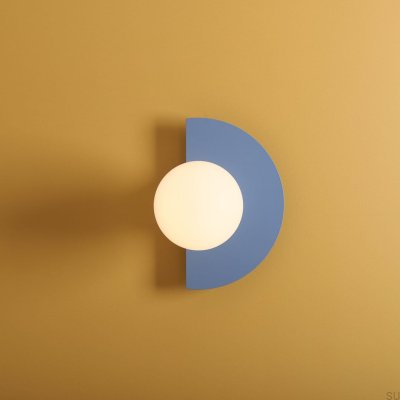 Loop Metall Wandleuchte Blau