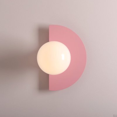 Loop Metall Wandleuchte in Rosa