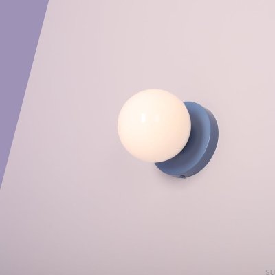 Ball II S Wandleuchte Metall Blau