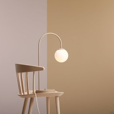 Una Schreibtischlampe Metall Beige