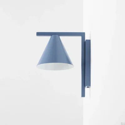 Form Metall Wandleuchte Blau