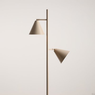 Stehleuchte Form 2 Metall Beige
