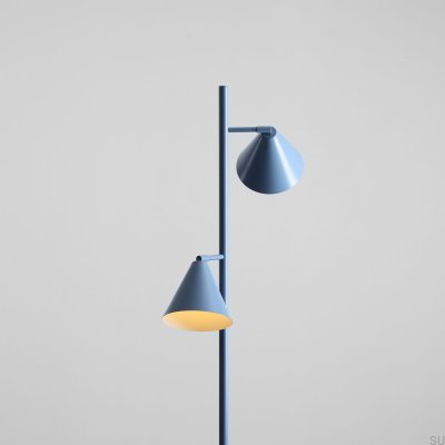 Stehleuchte Form 2 Metall Blau