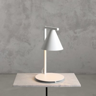 Schreibtischlampe Form Metall Weiß