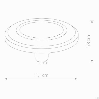 GU10 ES111 Glühbirne Schwarz
