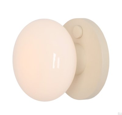 Flo S Wandleuchte Metall Creme