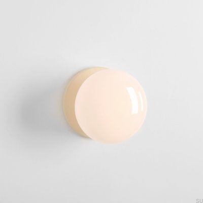 Flo S Wandleuchte Metall Creme