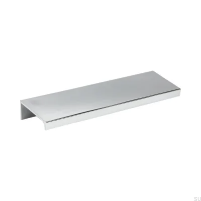 Schlanker Möbelgriff 4025 25, silberfarbene Chromkante
