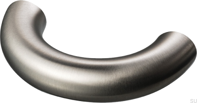 Arch 052 41 länglicher Möbelgriff, Messing, Nickel gebürstet
