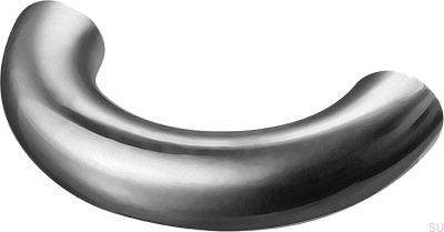 Arch 052 41 länglicher Möbelgriff, Messing, Silber, Chrom