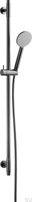 Duschstange mit verstellbarer Wandhalterung ARM100 Messing Schwarz Chrom Gebürstet