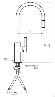 ARM185 Küchenarmatur aus Messing und Schwarzplatin