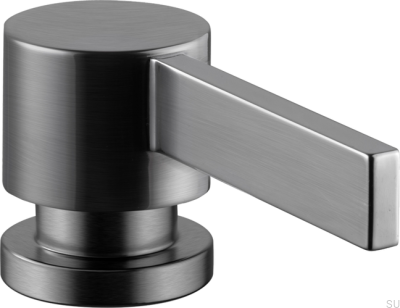 ARM228 Seifenspender aus gebürstetem Messing und schwarzem Chrom