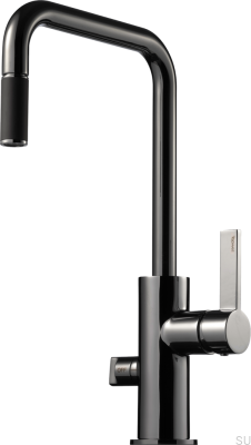 Küchenarmatur mit Spülmaschinenventil ARM887 Messing Schwarz Chrom
