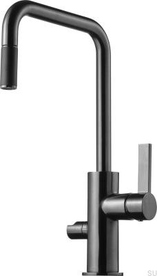 Küchenarmatur mit Spülmaschinenventil ARM887 Messing Schwarz Chrom Gebürstet