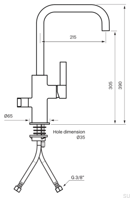 Küchenarmatur mit Spülmaschinenventil ARM984 Messing Honiggold
